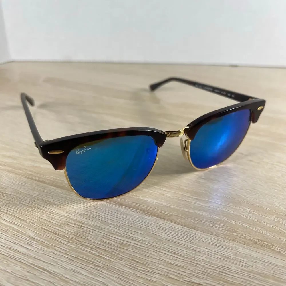 Ray-Ban RB3016 Clubmaster 1145/17 Sunglasses READ DESC 51-21-145 Brown